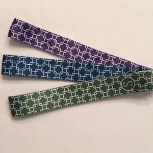 Three Pack of Thin Patterned Sweaty Bands